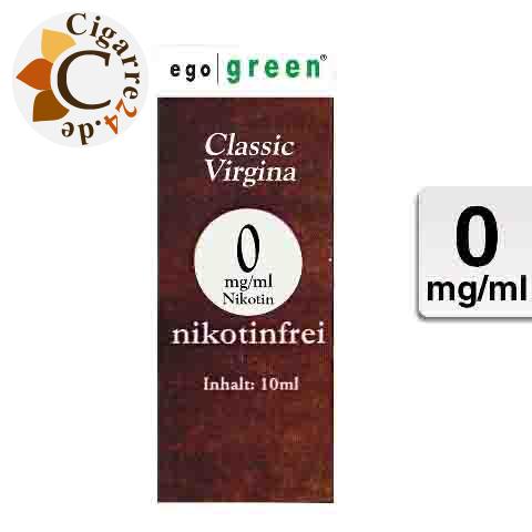 Ego Green E-Liquid Classic Virginia Tobacco ohne Nikotin