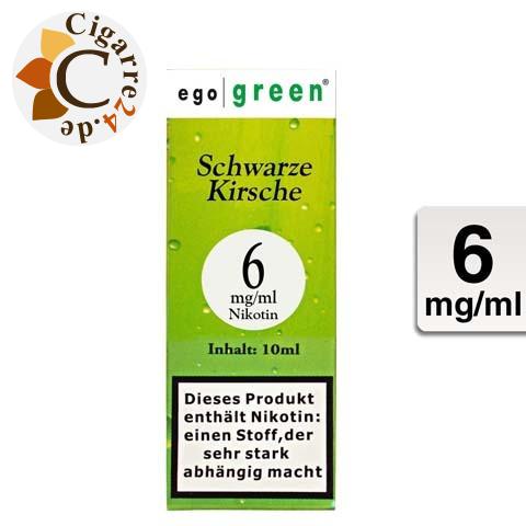 Ego Green E-Liquid schwarze Kirsche 6mg Nikotin