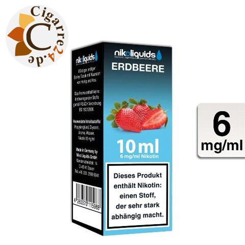 Nikoliquids E-Liquid Erdbeere 6mg Nikotin - 50PG-50VG